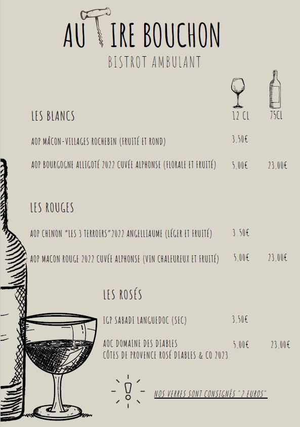 La carte des vins